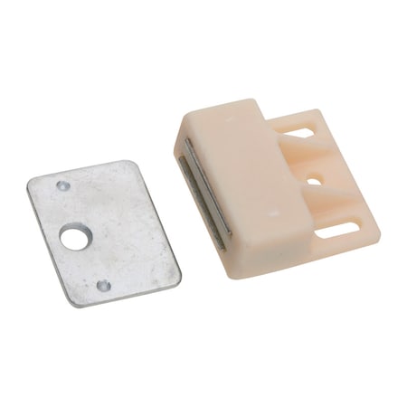 National Hardware National Hardware 1-5/32 in. W X 1 in. L White Metal Magnetic Catch 1 pk N149-823